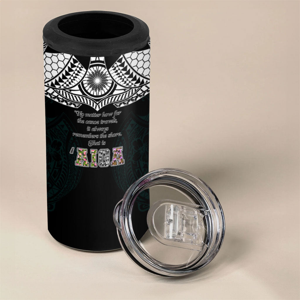 AIGA Always In Gods Arms Samoa 4 in 1 Can Cooler Tumbler Polynesian Tribal Tattoo Art Family Heritage Faith TS04 - Polynesian Pride