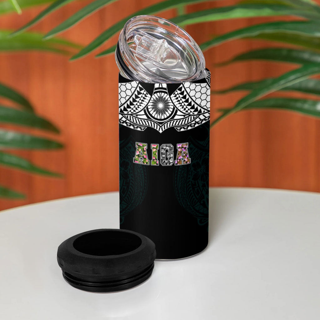 AIGA Always In Gods Arms Samoa 4 in 1 Can Cooler Tumbler Polynesian Tribal Tattoo Art Family Heritage Faith TS04 - Polynesian Pride