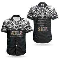 AIGA Always In Gods Arms Samoa Couples Matching Off Shoulder Short Dress and Hawaiian Shirt Polynesian Tribal Tattoo Art Family Heritage Faith TS04 - Polynesian Pride