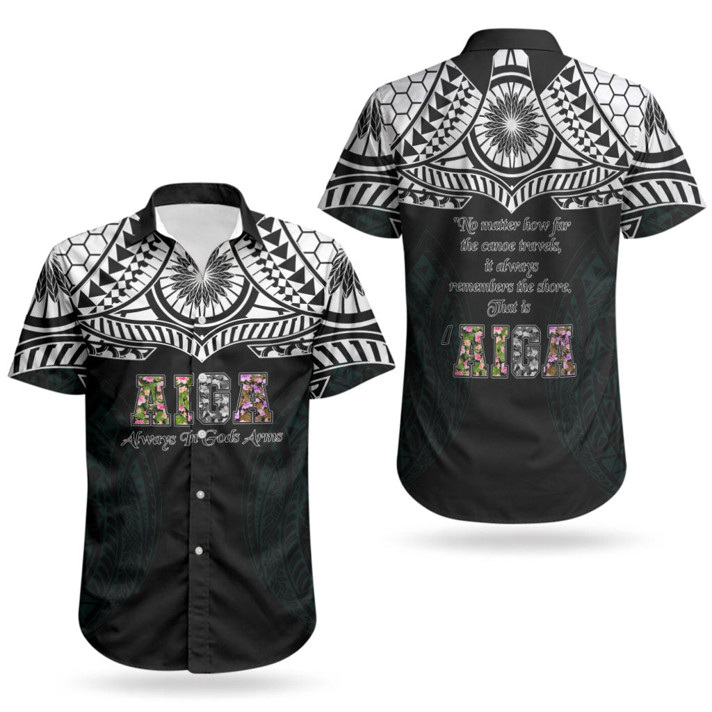 AIGA Always In Gods Arms Samoa Couples Matching Puletasi and Hawaiian Shirt Polynesian Tribal Tattoo Art Family Heritage Faith TS04 - Polynesian Pride
