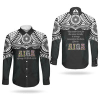 AIGA Always In Gods Arms Samoa Couples Matching Puletasi and Long Sleeve Button Shirt Polynesian Tribal Tattoo Art Family Heritage Faith TS04 - Polynesian Pride