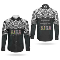 AIGA Always In Gods Arms Samoa Couples Matching Summer Maxi Dress and Long Sleeve Button Shirt Polynesian Tribal Tattoo Art Family Heritage Faith TS04 - Polynesian Pride