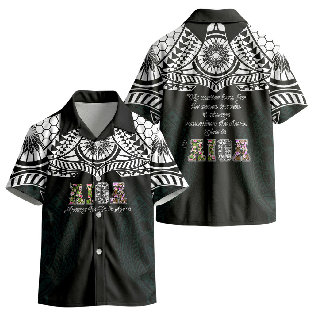AIGA Always In Gods Arms Samoa Kid Hawaiian Shirt Polynesian Tribal Tattoo Art Family Heritage Faith TS04 - Polynesian Pride
