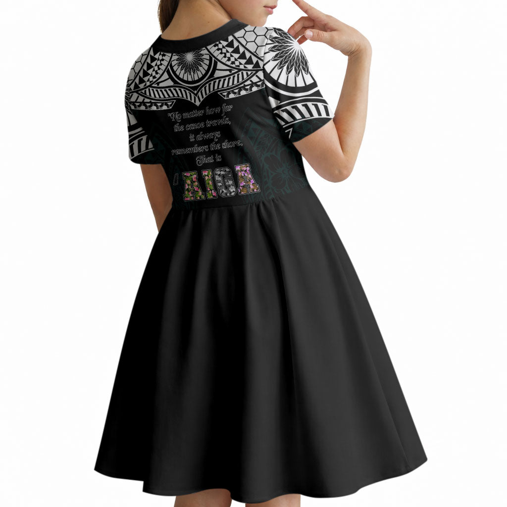AIGA Always In Gods Arms Samoa Kid Short Sleeve Dress Polynesian Tribal Tattoo Art Family Heritage Faith TS04 - Polynesian Pride