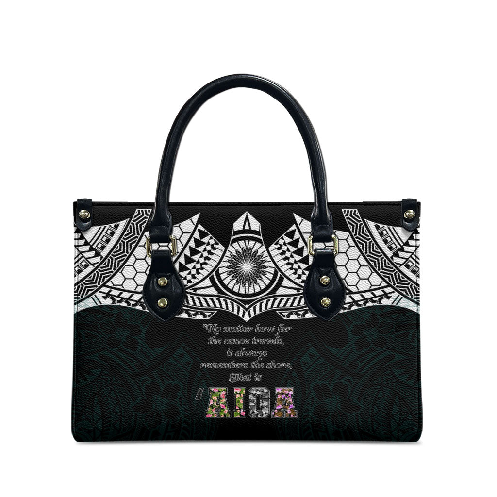 AIGA Always In Gods Arms Samoa Leather Bag Polynesian Tribal Tattoo Art Family Heritage Faith TS04 - Polynesian Pride
