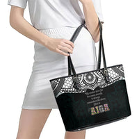 AIGA Always In Gods Arms Samoa Leather Tote Bag Polynesian Tribal Tattoo Art Family Heritage Faith TS04 - Polynesian Pride