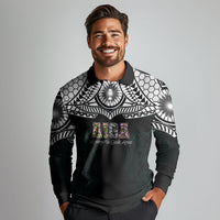 AIGA Always In Gods Arms Samoa Long Sleeve Polo Shirt Polynesian Tribal Tattoo Art Family Heritage Faith TS04 - Polynesian Pride
