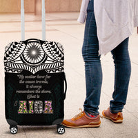 AIGA Always In Gods Arms Samoa Luggage Cover Polynesian Tribal Tattoo Art Family Heritage Faith TS04 Black White - Polynesian Pride