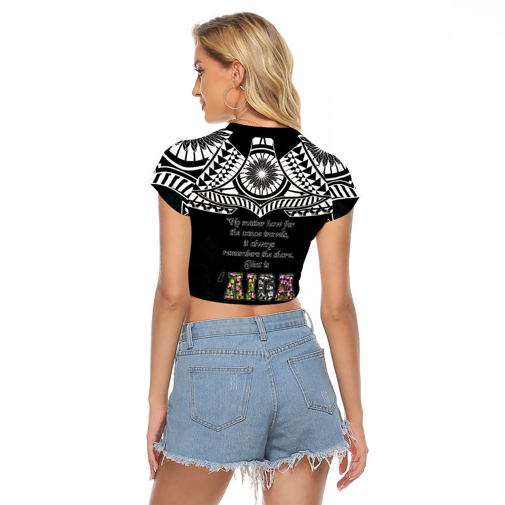 AIGA Always In Gods Arms Samoa Raglan Cropped T Shirt Polynesian Tribal Tattoo Art Family Heritage Faith TS04 - Polynesian Pride