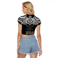 AIGA Always In Gods Arms Samoa Raglan Cropped T Shirt Polynesian Tribal Tattoo Art Family Heritage Faith TS04 - Polynesian Pride