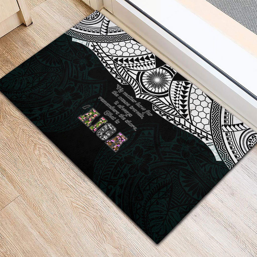 AIGA Always In Gods Arms Samoa Rubber Doormat Polynesian Tribal Tattoo Art Family Heritage Faith TS04 - Polynesian Pride