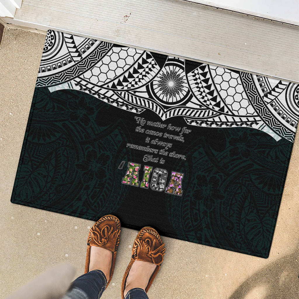 AIGA Always In Gods Arms Samoa Rubber Doormat Polynesian Tribal Tattoo Art Family Heritage Faith TS04 - Polynesian Pride