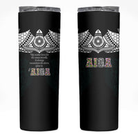 AIGA Always In Gods Arms Samoa Skinny Tumbler Polynesian Tribal Tattoo Art Family Heritage Faith TS04 Black White - Polynesian Pride