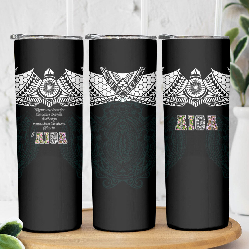 AIGA Always In Gods Arms Samoa Skinny Tumbler Polynesian Tribal Tattoo Art Family Heritage Faith TS04 - Polynesian Pride