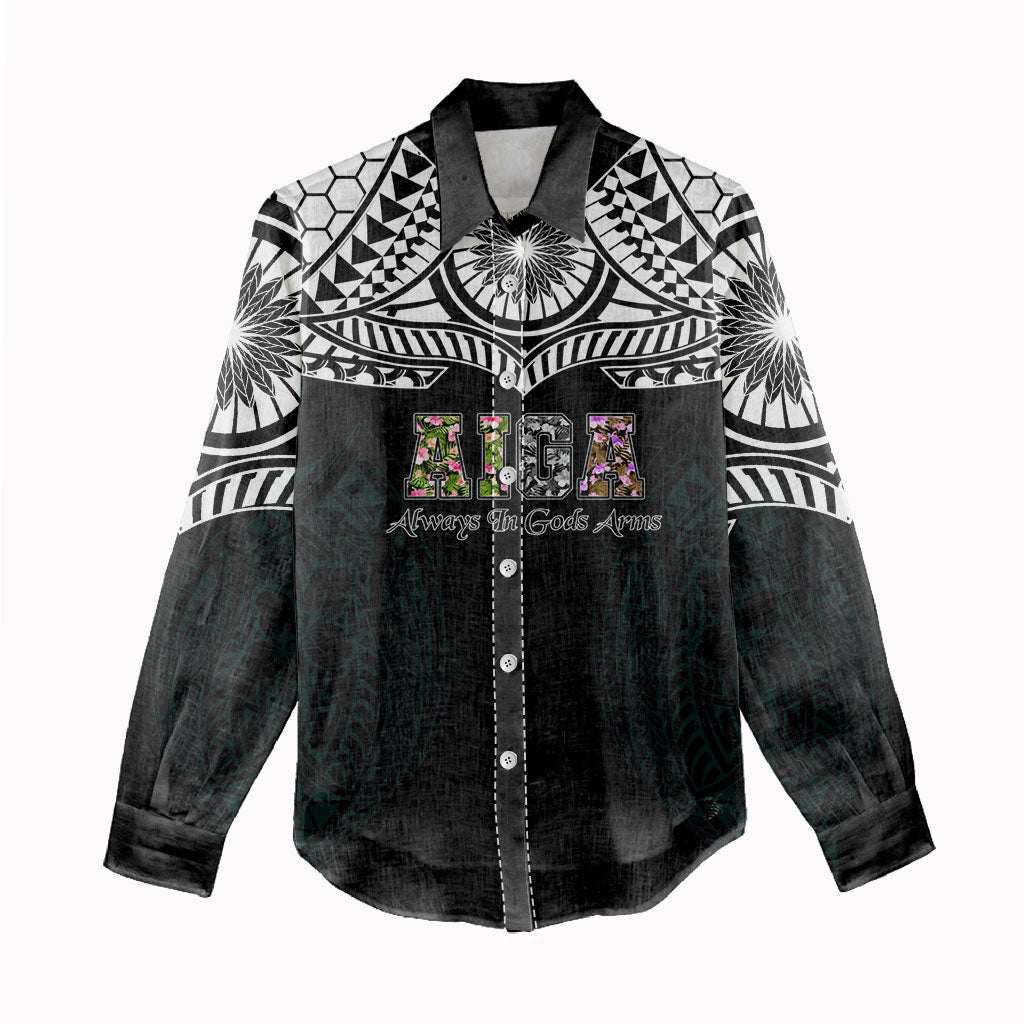 AIGA Always In Gods Arms Samoa Women Casual Shirt Polynesian Tribal Tattoo Art Family Heritage Faith TS04 - Polynesian Pride