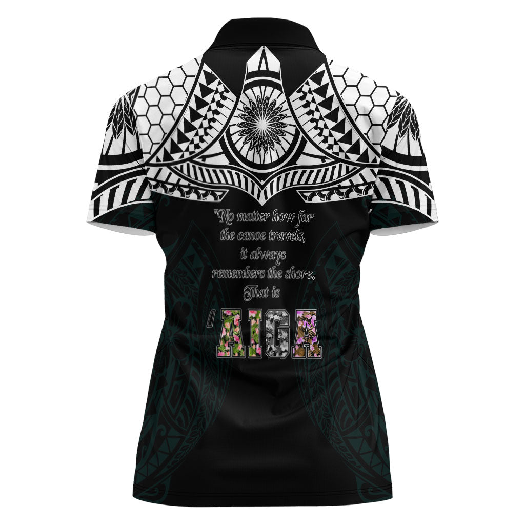 AIGA Always In Gods Arms Samoa Women Polo Shirt Polynesian Tribal Tattoo Art Family Heritage Faith TS04 - Polynesian Pride