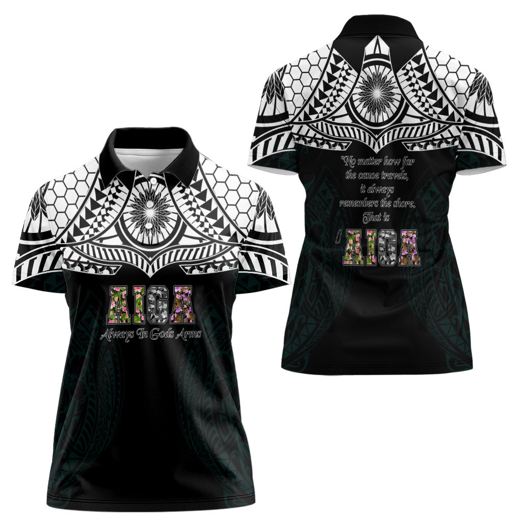 AIGA Always In Gods Arms Samoa Women Polo Shirt Polynesian Tribal Tattoo Art Family Heritage Faith TS04 - Polynesian Pride