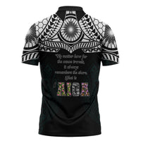 AIGA Always In Gods Arms Samoa Zipper Polo Shirt Polynesian Tribal Tattoo Art Family Heritage Faith TS04 - Polynesian Pride