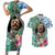 Polynesian Yorkshire Terrier Couples Matching Short Sleeve Bodycon Dress and Hawaiian Shirt Polynesian Pattern And Yorkshire Terrier TS04 Multicolor - Polynesian Pride