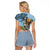 Polynesian Greyhound Raglan Cropped T Shirt Polynesian Pattern And Greyhound TS04 - Polynesian Pride