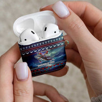 Tonga Christmas AirPods Case with Singing Whale Ocean Scene National Coat of Arms - Polynesian Pride