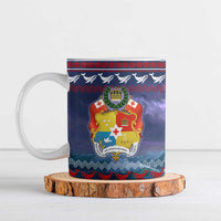 Tonga Christmas Ceramic Mug with Singing Whale Ocean Scene National Coat of Arms - Polynesian Pride