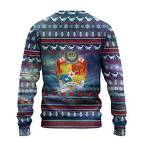 Tonga Christmas Ugly Christmas Sweater with Singing Whale Ocean Scene National Coat of Arms - Polynesian Pride