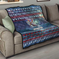 Tonga Christmas Quilt with Singing Whale Ocean Scene National Coat of Arms - Polynesian Pride