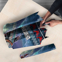 Tonga Christmas Umbrella with Singing Whale Ocean Scene National Coat of Arms - Polynesian Pride