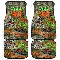 Yeah Nah Graffiti Skull New Zealand Slang Car Mats Kiwi Grunge Brick Wall and Bold Urban Street Art TS04 - Polynesian Pride