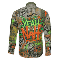 Yeah Nah Graffiti Skull New Zealand Slang Family Matching Tank Maxi Dress and Hawaiian Shirt Kiwi Grunge Brick Wall and Bold Urban Street Art TS04 - Polynesian Pride