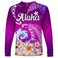 Hawaii Plumeria Flower Long Sleeve Shirt Plumeria FLowers And Polynesian Pattern TS04 - Polynesian Pride