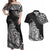 Hawaii Polynesian Couples Matching Off Shoulder Maxi Dress and Hawaiian Shirt Gorila Tatoo Polynesian Style TS04 Black - Polynesian Pride