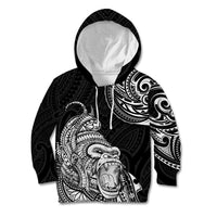 Hawaii Polynesian Kid Hoodie Gorila Tatoo Polynesian Style TS04 Black - Polynesian Pride