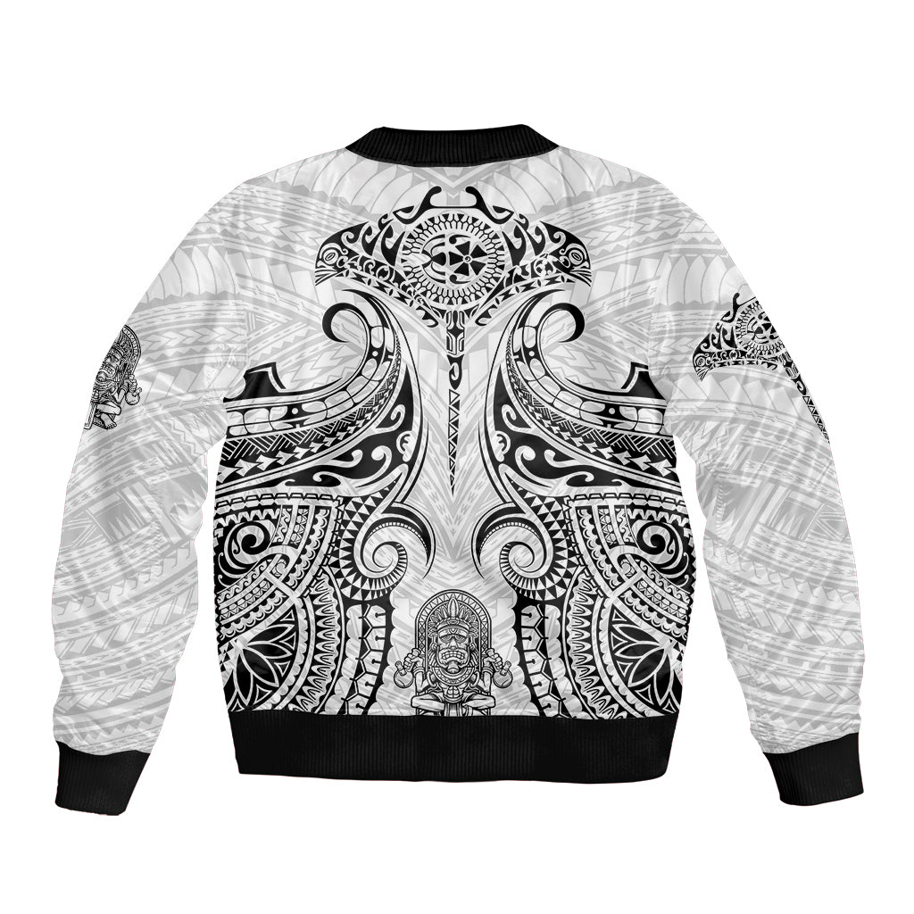 Hawaii Polynesian Sleeve Zip Bomber Jacket Warrior symbol TS04 - Polynesian Pride