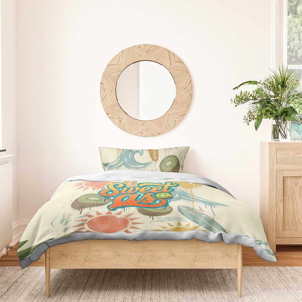 NZ Slang Sweet As Kiwi Shaka Sign Bedding Set New Zealand Surfboards Sun and Tropical Beach Retro TS04 - Polynesian Pride