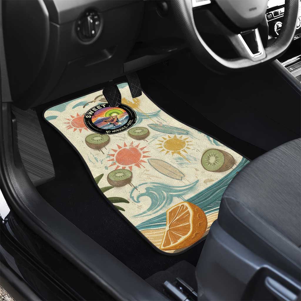 NZ Slang Sweet As Kiwi Shaka Sign Car Mats New Zealand Surfboards Sun and Tropical Beach Retro TS04 - Polynesian Pride