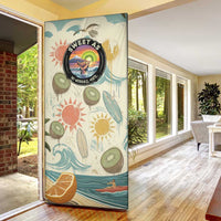 NZ Slang Sweet As Kiwi Shaka Sign Door Cover New Zealand Surfboards Sun and Tropical Beach Retro TS04 - Polynesian Pride