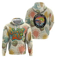 NZ Slang Sweet As Kiwi Shaka Sign Hoodie New Zealand Surfboards Sun and Tropical Beach Retro TS04 - Polynesian Pride
