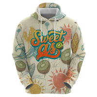 NZ Slang Sweet As Kiwi Shaka Sign Hoodie New Zealand Surfboards Sun and Tropical Beach Retro TS04 - Polynesian Pride