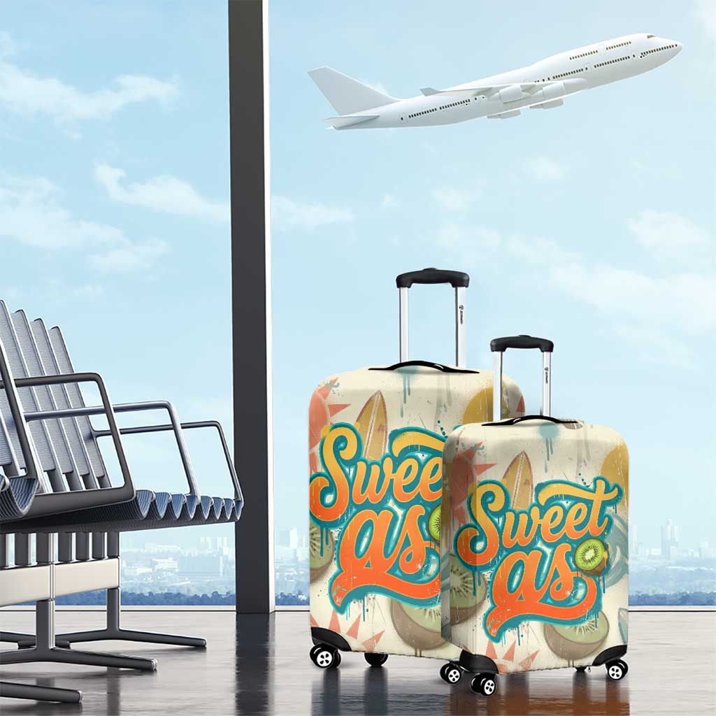 NZ Slang Sweet As Kiwi Shaka Sign Luggage Cover New Zealand Surfboards Sun and Tropical Beach Retro TS04 - Polynesian Pride