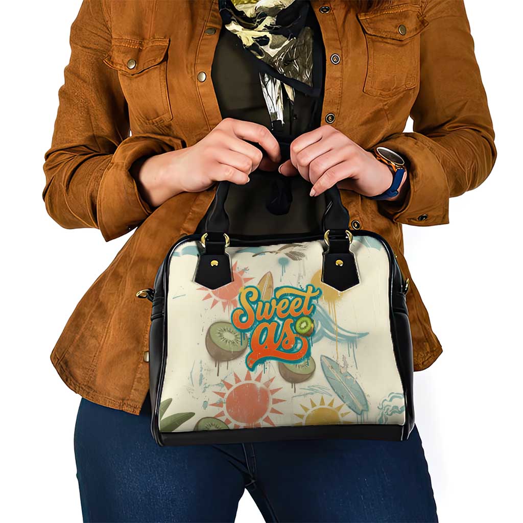 NZ Slang Sweet As Kiwi Shaka Sign Shoulder Handbag New Zealand Surfboards Sun and Tropical Beach Retro TS04 - Polynesian Pride