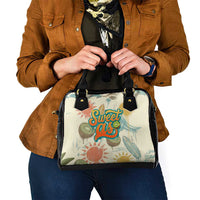 NZ Slang Sweet As Kiwi Shaka Sign Shoulder Handbag New Zealand Surfboards Sun and Tropical Beach Retro TS04 - Polynesian Pride