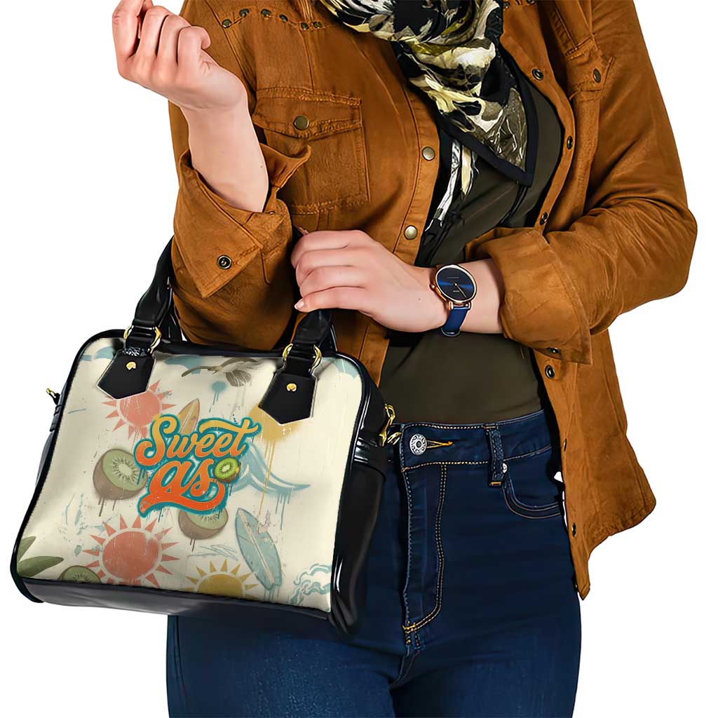 NZ Slang Sweet As Kiwi Shaka Sign Shoulder Handbag New Zealand Surfboards Sun and Tropical Beach Retro TS04 - Polynesian Pride