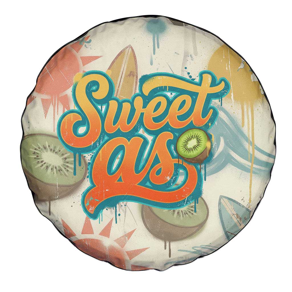 NZ Slang Sweet As Kiwi Shaka Sign Spare Tire Cover New Zealand Surfboards Sun and Tropical Beach Retro TS04 - Polynesian Pride