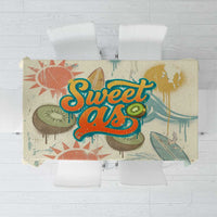 NZ Slang Sweet As Kiwi Shaka Sign Tablecloth New Zealand Surfboards Sun and Tropical Beach Retro TS04 Beige - Polynesian Pride