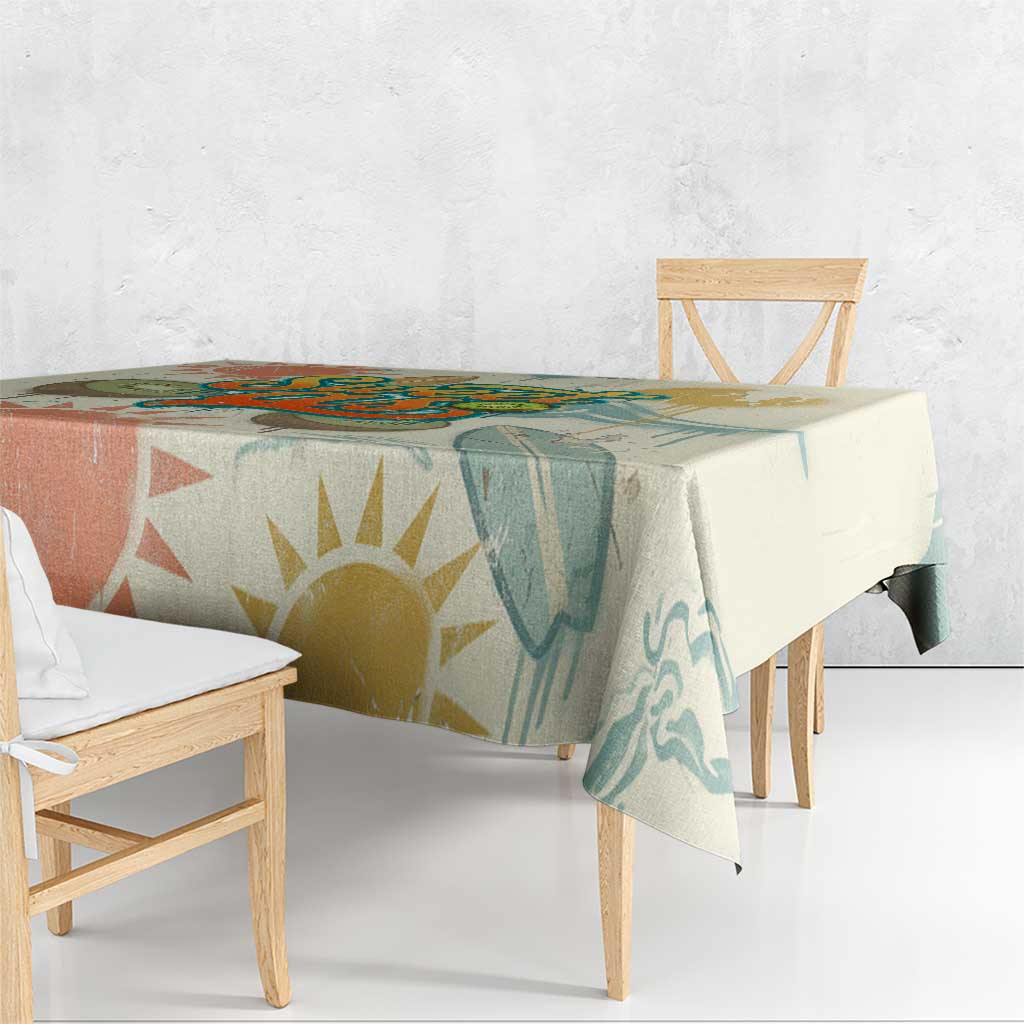 NZ Slang Sweet As Kiwi Shaka Sign Tablecloth New Zealand Surfboards Sun and Tropical Beach Retro TS04 - Polynesian Pride