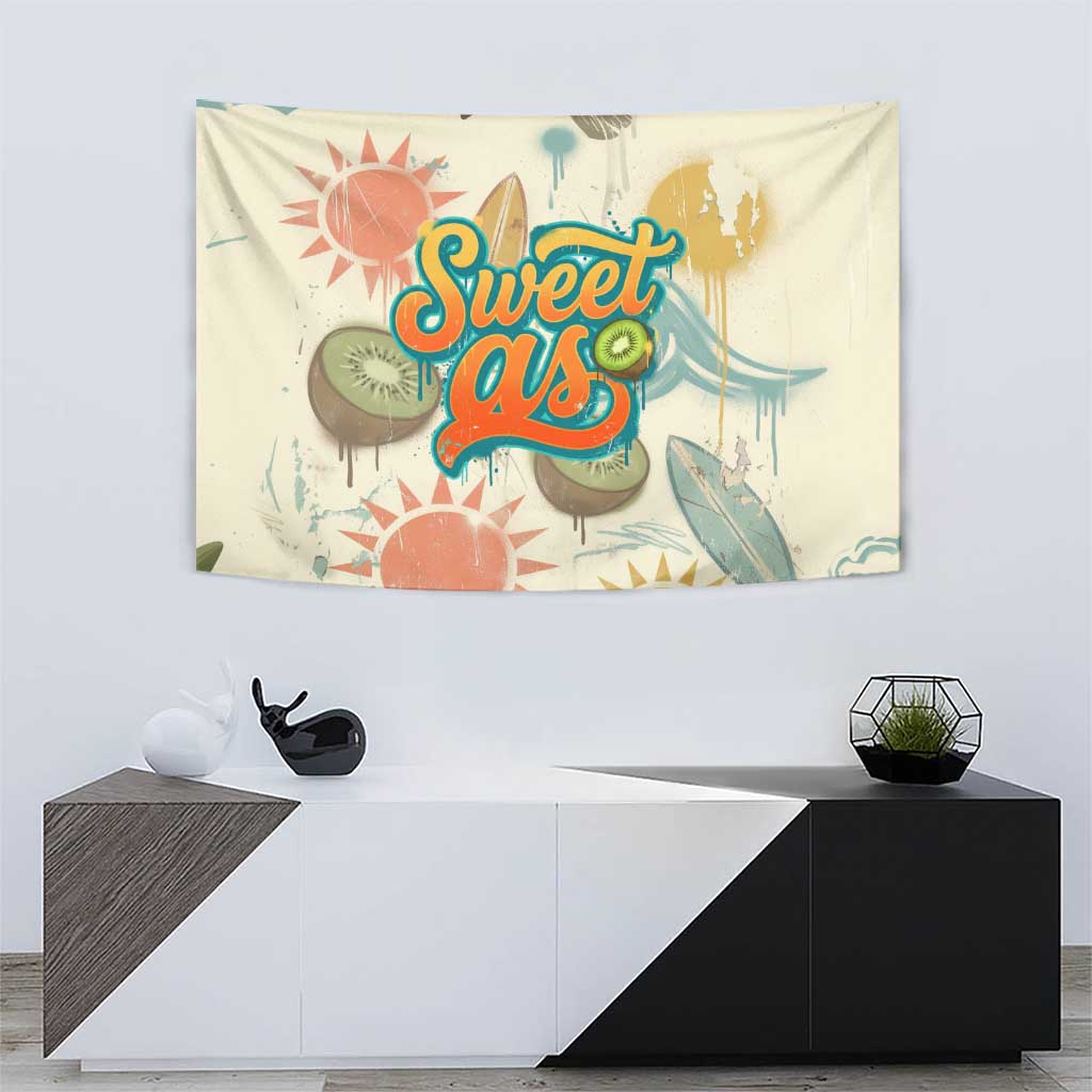 NZ Slang Sweet As Kiwi Shaka Sign Tapestry New Zealand Surfboards Sun and Tropical Beach Retro TS04 - Polynesian Pride