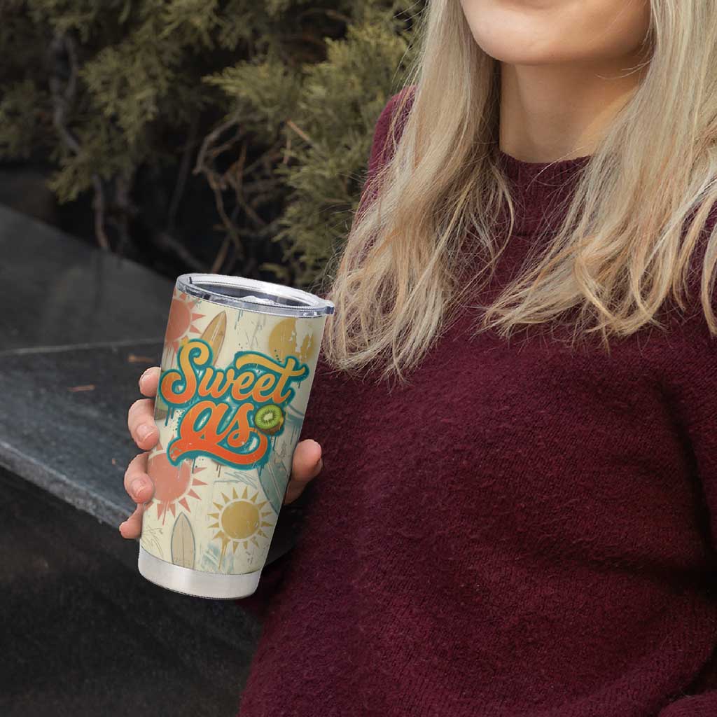 NZ Slang Sweet As Kiwi Shaka Sign Tumbler Cup New Zealand Surfboards Sun and Tropical Beach Retro TS04 - Polynesian Pride