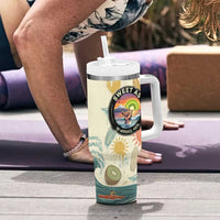 NZ Slang Sweet As Kiwi Shaka Sign Tumbler With Handle New Zealand Surfboards Sun and Tropical Beach Retro TS04 - Polynesian Pride
